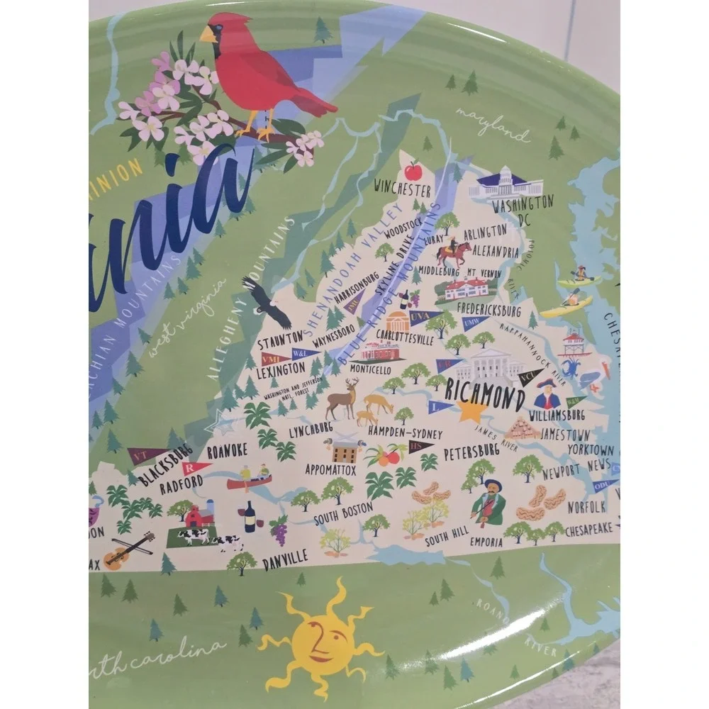 State‎ of Virginia Melamine Tray 16